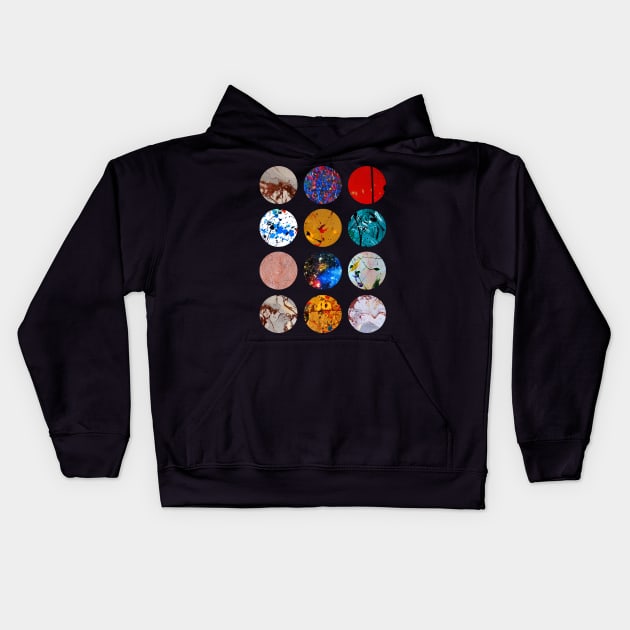 Pattern Circles #2A Kids Hoodie by headrubble